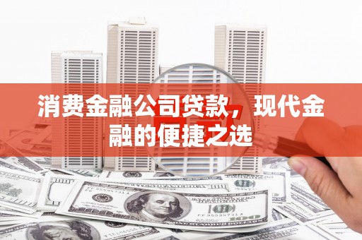 友好消费金融公司贷款，现代金融的便捷之选