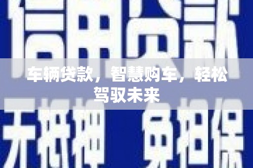 友好车辆贷款，智慧购车，轻松驾驭未来