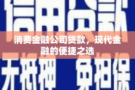 友好消费金融公司贷款，现代金融的便捷之选